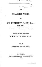 Front cover of The collected works of Sir Humphry Davy by Sir Humphry Davy