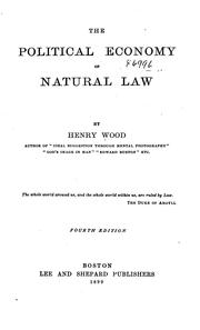 Cover of The political economy of natural law by Wood, Henry