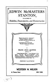 Cover of Edwin McMasters Stanton by Frank Abial Flower