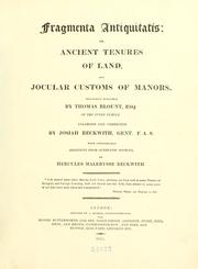Cover of Fragmenta antiquitatis by Thomas Blount