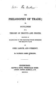 Front cover of The philosophy of trade by Patrick James Stirling