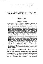 Cover of Renaissance in Italy by John Addington Symonds
