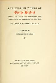 Front cover of The English works of George Herbert by George Herbert