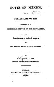 Front cover of Notes on Mexico, made in the autumn of 1822 by Joel Roberts Poinsett