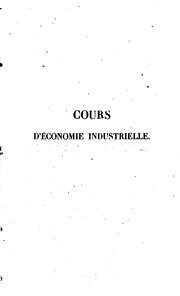 Front cover of Cours d'économie industrielle, 1836-1838 .. by Jérôme-Adolphe Blanqui