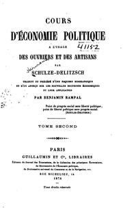 Front cover of Cours d'économie politique à l'usage des ouvriers et des artisans by Hermann Schulze-Delitzsch