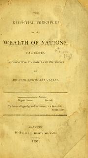 Front cover of The essential principles of the wealth of nations by John Gray