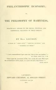 Front cover of Philanthropic economy by Jane C. Webb Loudon