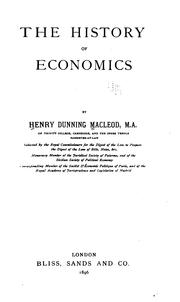 Cover of The history of economics by Henry Dunning Macleod