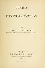 Front cover of Outlines of elementary economics by Herbert Joseph Davenport