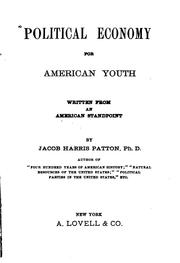Front cover of Political economy for American youth by Jacob Harris Patton