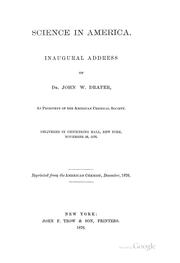 Front cover of Science in America by John William Draper