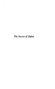 Front cover of The success of defeat by Maltbie Davenport Babcock