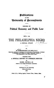 Cover of The Philadelphia Negro by W. E. B. Du Bois