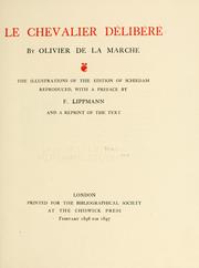 Front cover of Le chevalier délibéré by Olivier de La Marche