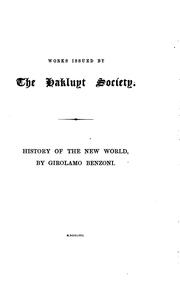 Front cover of Historia del mondo nuovo by Girolamo Benzoni