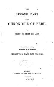 Front cover of Chronica del Peru by Cieza de León, Pedro de