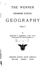 Cover of The Werner grammar school geography by H. S. Tarbell