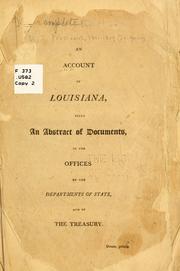 Front cover of An account of Louisiana by United States. President (1801-1809 : Jefferson)