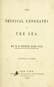 Front cover of The physical geography of the sea by Matthew Fontaine Maury