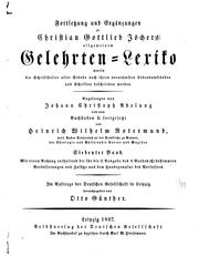 Front cover of Allgemeines Gelehrten-Lexicon by Christian Gottlieb Jöcher