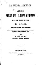 Front cover of La guerra a muerte by Benjamín Vicuña Mackenna