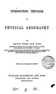 Front cover of Introductory text-book of physical geography by Page, David