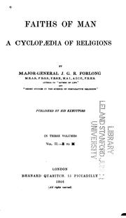 Front cover of Faiths of man by James George Roche Forlong