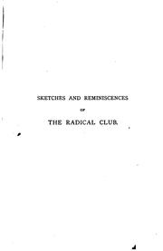 Front cover of Sketches and reminiscences of the Radical club of Chestnut street, Boston by Mary Elizabeth Fiske Sargent
