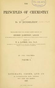 Front cover of The principles of chemistry by Дмитрий Иванович Менделеев