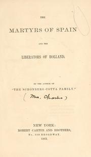 Cover of The martyrs of Spain by Elizabeth Rundle Charles