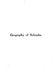 Front cover of Geography of Nebraska by George Evert Condra