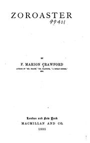 Cover of Zoroaster by Francis Marion Crawford