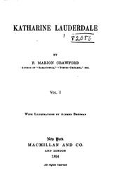 Front cover of Katharine Lauderdale by Francis Marion Crawford