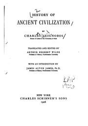 Front cover of History of Ancient Civilization by Charles Seignobos