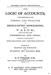 Cover of Folsom's logical bookkeeping by E. G. Folsom