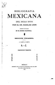 Front cover of Bibliografía mexicana del siglo XVIII by Nicolás León