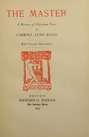 Cover of The Master by Carroll Lund Bates