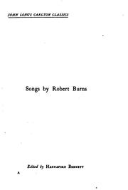 Cover of Songs by Robert Burns by Robert Burns