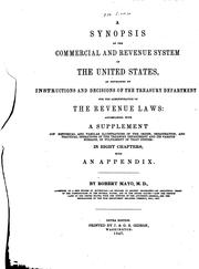 Cover of A synopsis of the commercial and revenue system of the United States by Robert Mayo