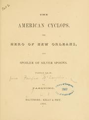 Cover of The American Cyclops by James Fairfax McLaughlin