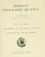 Front cover of Dodge's geography of Iowa by Wesley N. Clifford