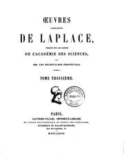 Cover of Œuvres complètes de Laplace by Pierre Simon marquis de Laplace