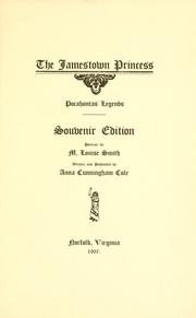 Cover of The Jamestown princess by Anna Cunningham Cole