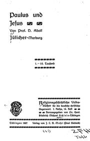 Cover of Paulus und Jesus by Adolf Jülicher