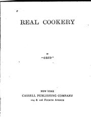 Cover of Real cookery by Grid pseud.