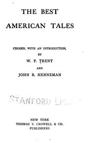 Cover of The Best American Tales by William Peterfield Trent