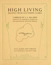 Front cover of High living by Linie Loyall McLaren,