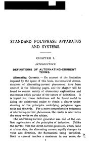 Front cover of Standard polyphase apparatus and systems by Maurice Agnus Oudin
