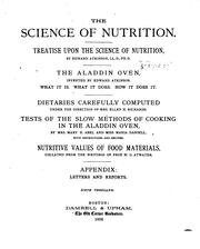 Front cover of The science of nutrition by Atkinson, Edward